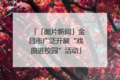 「图片新闻」金昌市广泛开展“戏曲进校园”活动