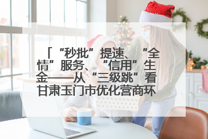 “秒批”提速、“全情”服务、“信用”生金——从“三级跳”看甘肃玉门市优化营商环境的进阶之路