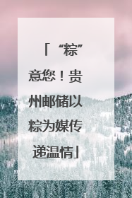 “粽”意您！贵州邮储以粽为媒传递温情