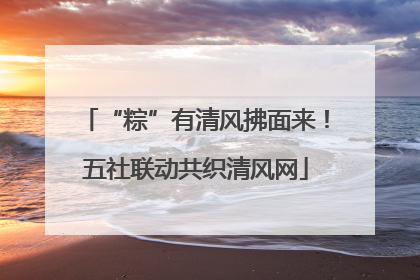 “粽”有清风拂面来！五社联动共织清风网