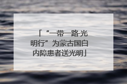 “一带一路·光明行”为蒙古国白内障患者送光明