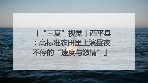 “三夏”视觉｜西平县：高标准农田里上演昼夜不停的“速度与激情”