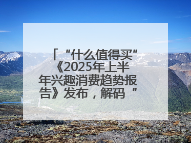 “什么值得买”《2025年上半年兴趣消费趋势报告》发布，解码“心价比”时代兴趣消费新范式