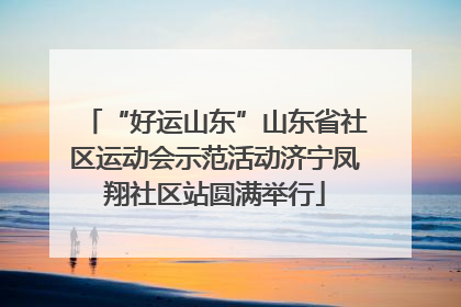 “好运山东”山东省社区运动会示范活动济宁凤翔社区站圆满举行