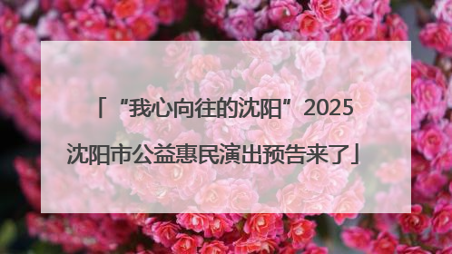 “我心向往的沈阳”2025沈阳市公益惠民演出预告来了