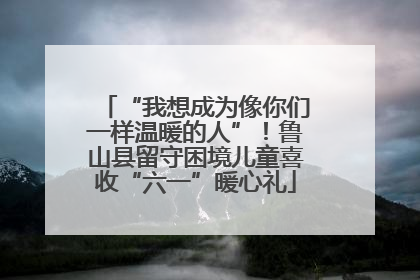 “我想成为像你们一样温暖的人”！鲁山县留守困境儿童喜收“六一”暖心礼