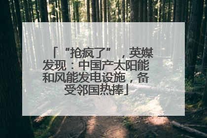 “抢疯了”，英媒发现：中国产太阳能和风能发电设施，备受邻国热捧