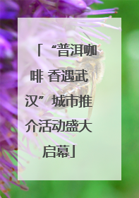 “普洱咖啡 香遇武汉”城市推介活动盛大启幕