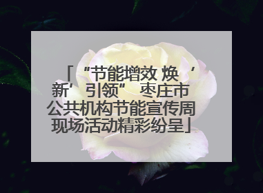 “节能增效 焕‘新’引领” 枣庄市公共机构节能宣传周现场活动精彩纷呈
