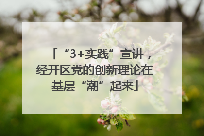 “3+实践”宣讲，经开区党的创新理论在基层“潮”起来