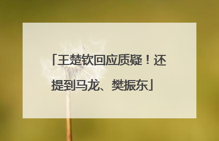 王楚钦回应质疑！还提到马龙、樊振东