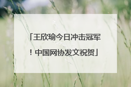 王欣瑜今日冲击冠军！中国网协发文祝贺