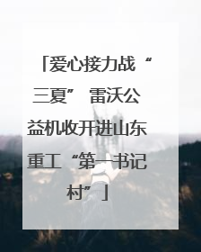 爱心接力战“三夏” 雷沃公益机收开进山东重工“第一书记村”