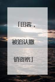 田蓉，被追认撤销资格