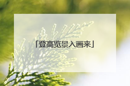 登高览景入画来