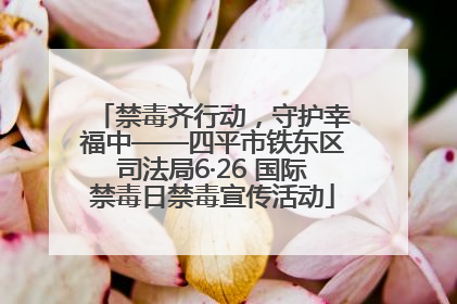 禁毒齐行动，守护幸福中——四平市铁东区司法局6·26 国际禁毒日禁毒宣传活动