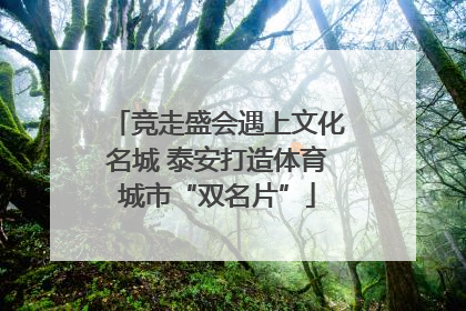竞走盛会遇上文化名城 泰安打造体育城市“双名片”