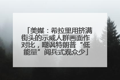 美媒：希拉里用挤满街头的示威人群画面作对比，嘲讽特朗普“低能量”阅兵式观众少
