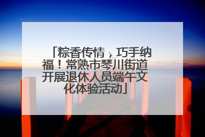 粽香传情，巧手纳福！常熟市琴川街道开展退休人员端午文化体验活动