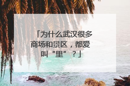 为什么武汉很多商场和景区，都爱叫“里”？
