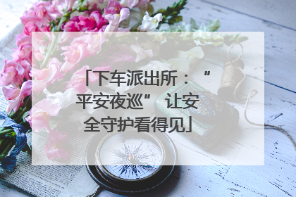 下车派出所：“平安夜巡” 让安全守护看得见