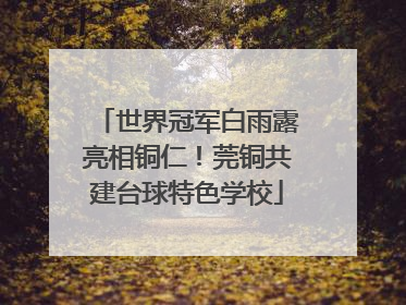 世界冠军白雨露亮相铜仁！莞铜共建台球特色学校