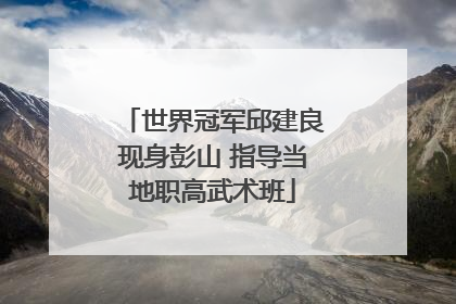 世界冠军邱建良现身彭山 指导当地职高武术班