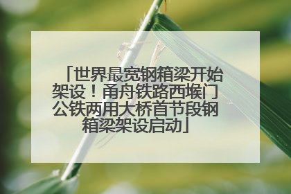 世界最宽钢箱梁开始架设！甬舟铁路西堠门公铁两用大桥首节段钢箱梁架设启动