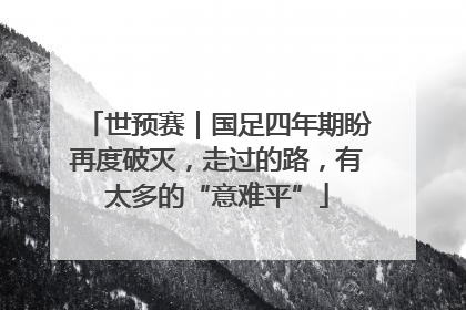 世预赛｜国足四年期盼再度破灭，走过的路，有太多的“意难平”