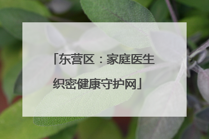 东营区：家庭医生织密健康守护网