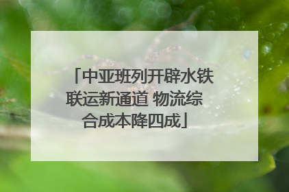 中亚班列开辟水铁联运新通道 物流综合成本降四成