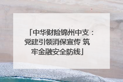 中华财险锦州中支：党建引领消保宣传 筑牢金融安全防线