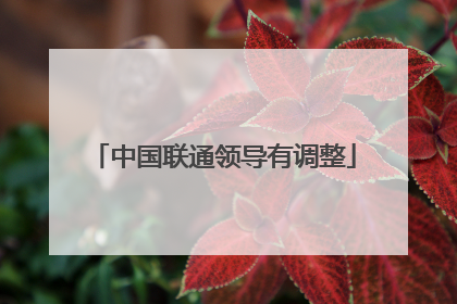 中国联通领导有调整