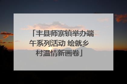 丰县师寨镇举办端午系列活动 绘就乡村温情新画卷