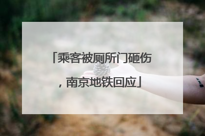乘客被厕所门砸伤，南京地铁回应