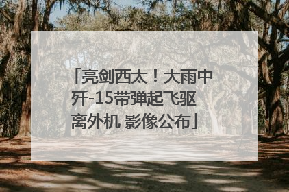 亮剑西太！大雨中歼-15带弹起飞驱离外机 影像公布