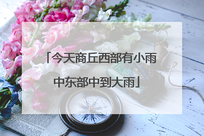 今天商丘西部有小雨 中东部中到大雨