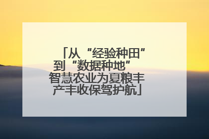 从“经验种田”到“数据种地” 智慧农业为夏粮丰产丰收保驾护航