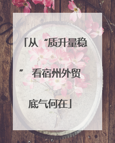 从“质升量稳” 看宿州外贸底气何在