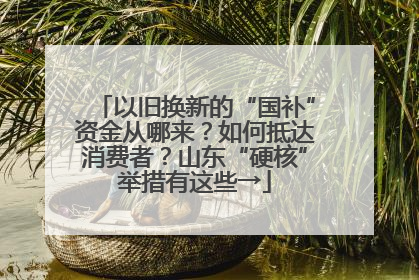 以旧换新的“国补”资金从哪来？如何抵达消费者？山东“硬核”举措有这些→