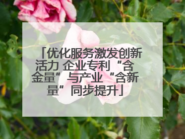 优化服务激发创新活力 企业专利“含金量”与产业“含新量”同步提升