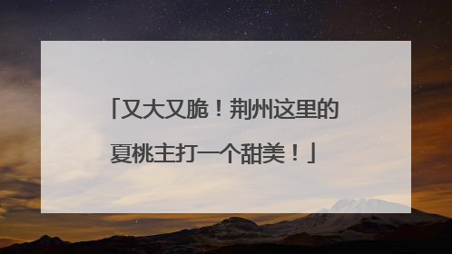 又大又脆！荆州这里的夏桃主打一个甜美！
