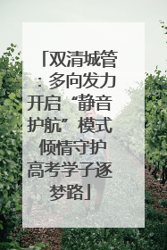 双清城管：多向发力开启“静音护航”模式 倾情守护高考学子逐梦路