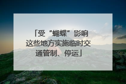 受“蝴蝶”影响 这些地方实施临时交通管制、停运