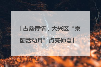 古桑传情，大兴区“京颐活动月”点亮仲夏