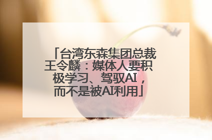 台湾东森集团总裁王令麟：媒体人要积极学习、驾驭AI，而不是被AI利用