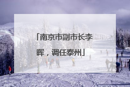 南京市副市长李晖，调任泰州