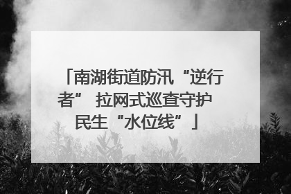 南湖街道防汛“逆行者” 拉网式巡查守护民生“水位线”