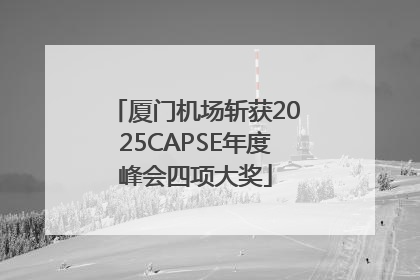 厦门机场斩获2025CAPSE年度峰会四项大奖