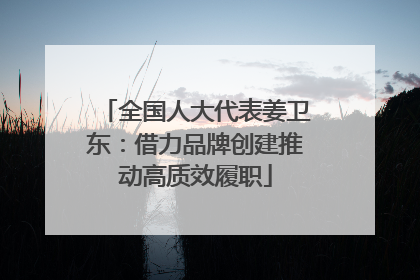 全国人大代表姜卫东：借力品牌创建推动高质效履职